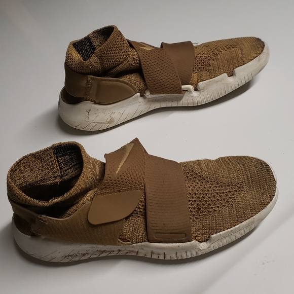 Nike Free RN Motion Flyknit 2018 Golden Beige Sz 8 - Picture 4 of 6